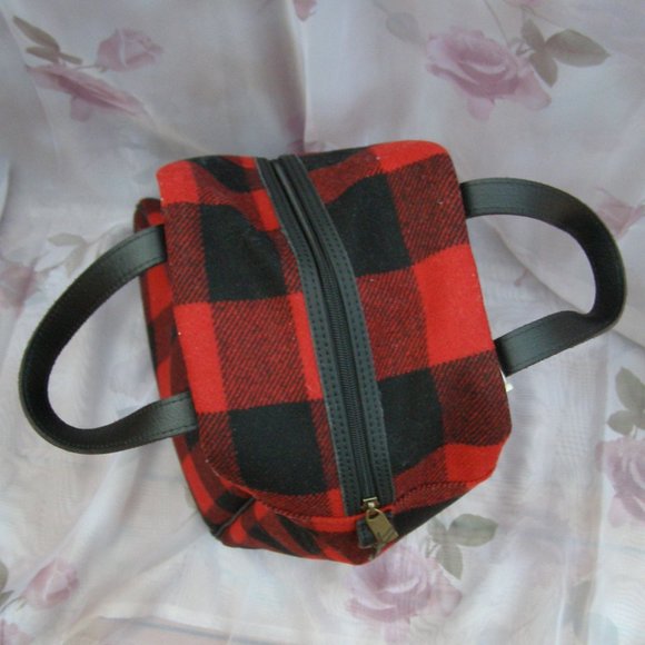 NEW Bonfanti Buffalo Plaid Wool Leather Boot Storage/Transport Bag - Picture 6 of 12